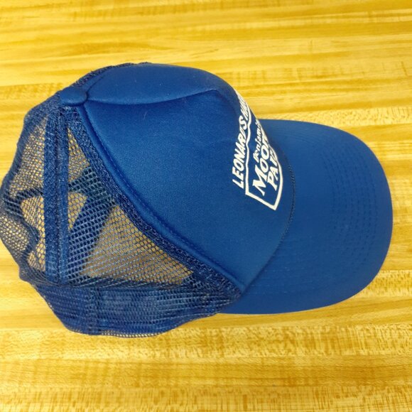 Leonard's Hardware Benjamin Moore Paints Cobra Caps Trucker Hat Blue Snapback - Picture 3 of 8